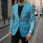 New Zealand Matariki Waiti Blazer Maori Moko Cyan Galaxy