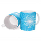 New Zealand Matariki Waiti Ceramic Mug Maori Moko Cyan Galaxy