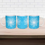 New Zealand Matariki Waiti Ceramic Mug Maori Moko Cyan Galaxy