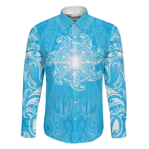 New Zealand Matariki Waiti Family Matching Tank Maxi Dress and Hawaiian Shirt Maori Moko Cyan Galaxy