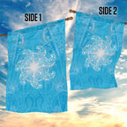 New Zealand Matariki Waiti Garden Flag Maori Moko Cyan Galaxy