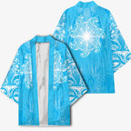 New Zealand Matariki Waiti Kimono Maori Moko Cyan Galaxy