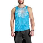 New Zealand Matariki Waiti Men Tank Top Maori Moko Cyan Galaxy