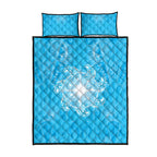 New Zealand Matariki Waiti Quilt Bed Set Maori Moko Cyan Galaxy