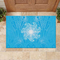 New Zealand Matariki Waiti Rubber Doormat Maori Moko Cyan Galaxy