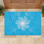 New Zealand Matariki Waiti Rubber Doormat Maori Moko Cyan Galaxy