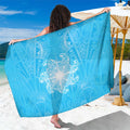 New Zealand Matariki Waiti Sarong Maori Moko Cyan Galaxy