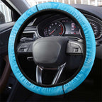 New Zealand Matariki Waiti Steering Wheel Cover Maori Moko Cyan Galaxy