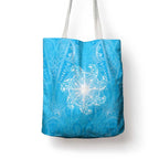New Zealand Matariki Waiti Tote Bag Maori Moko Cyan Galaxy