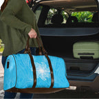 New Zealand Matariki Waiti Travel Bag Maori Moko Cyan Galaxy
