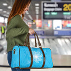 New Zealand Matariki Waiti Travel Bag Maori Moko Cyan Galaxy