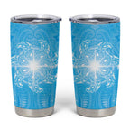 New Zealand Matariki Waiti Tumbler Cup Maori Moko Cyan Galaxy