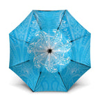 New Zealand Matariki Waiti Umbrella Maori Moko Cyan Galaxy