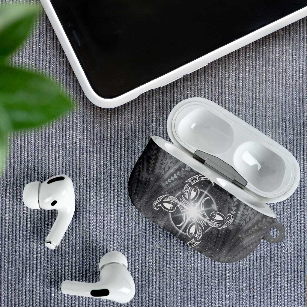 New Zealand Matariki Ururangi AirPods Case Maori Moko Grey Galaxy