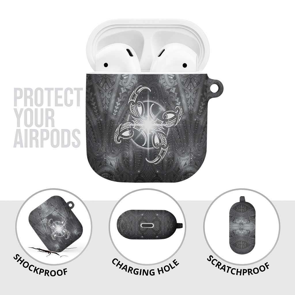 New Zealand Matariki Ururangi AirPods Case Maori Moko Grey Galaxy