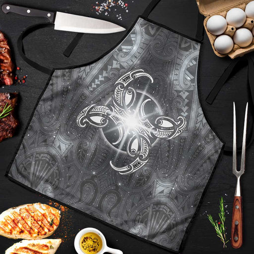 New Zealand Matariki Ururangi Apron Maori Moko Grey Galaxy
