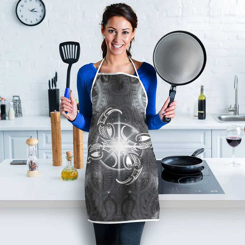 New Zealand Matariki Ururangi Apron Maori Moko Grey Galaxy