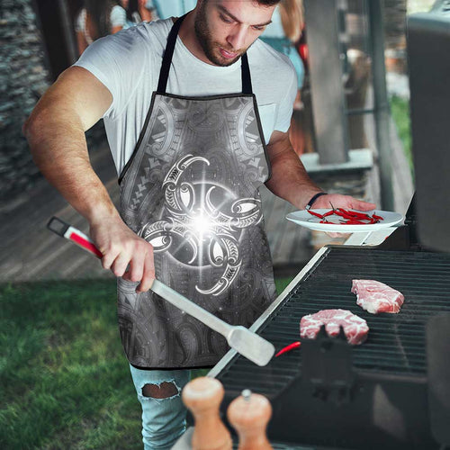 New Zealand Matariki Ururangi Apron Maori Moko Grey Galaxy