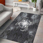 New Zealand Matariki Ururangi Area Rug Maori Moko Grey Galaxy