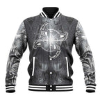 New Zealand Matariki Ururangi Baseball Jacket Maori Moko Grey Galaxy