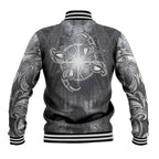 New Zealand Matariki Ururangi Baseball Jacket Maori Moko Grey Galaxy