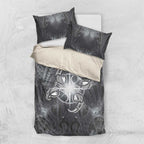 New Zealand Matariki Ururangi Bedding Set Maori Moko Grey Galaxy