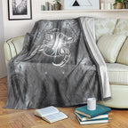 New Zealand Matariki Ururangi Blanket Maori Moko Grey Galaxy