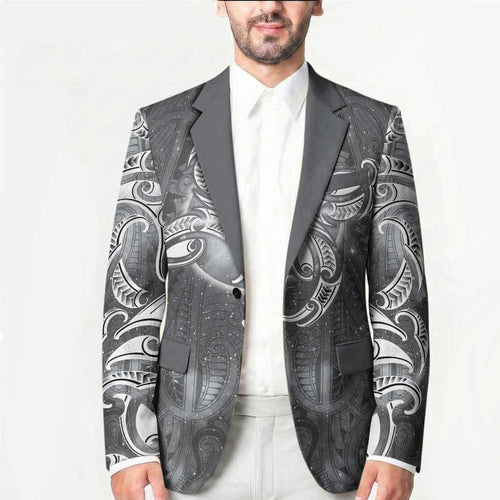 New Zealand Matariki Ururangi Blazer Maori Moko Grey Galaxy
