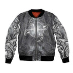 New Zealand Matariki Ururangi Bomber Jacket Maori Moko Grey Galaxy