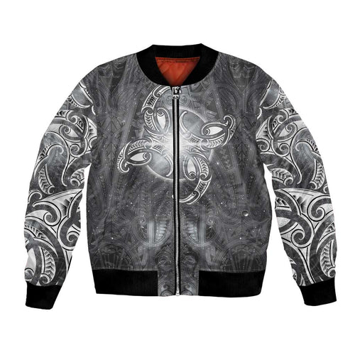 New Zealand Matariki Ururangi Bomber Jacket Maori Moko Grey Galaxy