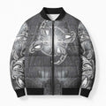 New Zealand Matariki Ururangi Bomber Puffer Jacket Maori Moko Grey Galaxy