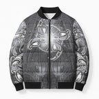 New Zealand Matariki Ururangi Bomber Puffer Jacket Maori Moko Grey Galaxy