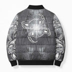 New Zealand Matariki Ururangi Bomber Puffer Jacket Maori Moko Grey Galaxy