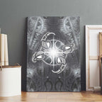 New Zealand Matariki Ururangi Canvas Wall Art Maori Moko Grey Galaxy
