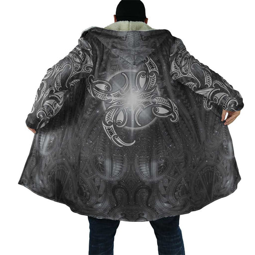 New Zealand Matariki Ururangi Cloak Maori Moko Grey Galaxy