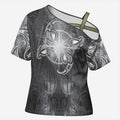 New Zealand Matariki Ururangi Cross Shoulder Shirt Maori Moko Grey Galaxy