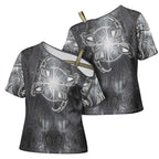 New Zealand Matariki Ururangi Cross Shoulder Shirt Maori Moko Grey Galaxy