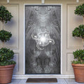 New Zealand Matariki Ururangi Door Cover Maori Moko Grey Galaxy