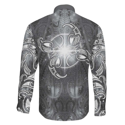 New Zealand Matariki Ururangi Family Matching Mermaid Dress and Hawaiian Shirt Maori Moko Grey Galaxy