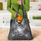 New Zealand Matariki Ururangi Grocery Bag Maori Moko Grey Galaxy