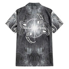 New Zealand Matariki Ururangi Hawaiian Shirt Maori Moko Grey Galaxy