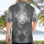 New Zealand Matariki Ururangi Hawaiian Shirt Maori Moko Grey Galaxy