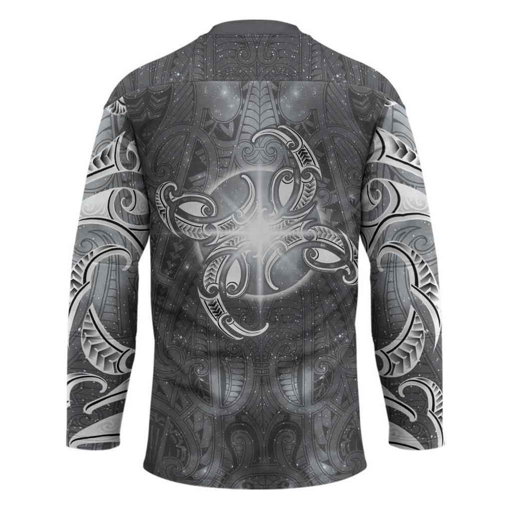 New Zealand Matariki Ururangi Hockey Jersey Maori Moko Grey Galaxy