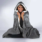 New Zealand Matariki Ururangi Hooded Blanket Maori Moko Grey Galaxy