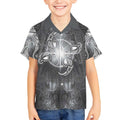 New Zealand Matariki Ururangi Kid Hawaiian Shirt Maori Moko Grey Galaxy