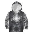 New Zealand Matariki Ururangi Kid Hoodie Maori Moko Grey Galaxy