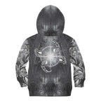 New Zealand Matariki Ururangi Kid Hoodie Maori Moko Grey Galaxy