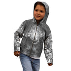 New Zealand Matariki Ururangi Kid Hoodie Maori Moko Grey Galaxy