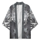New Zealand Matariki Ururangi Kimono Maori Moko Grey Galaxy