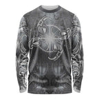 New Zealand Matariki Ururangi Long Sleeve Shirt Maori Moko Grey Galaxy